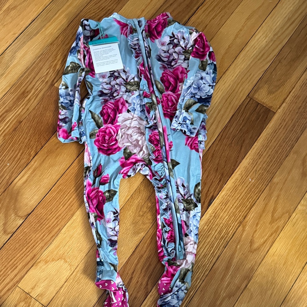 Posh Peanut floral onesie